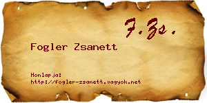 Fogler Zsanett névjegykártya